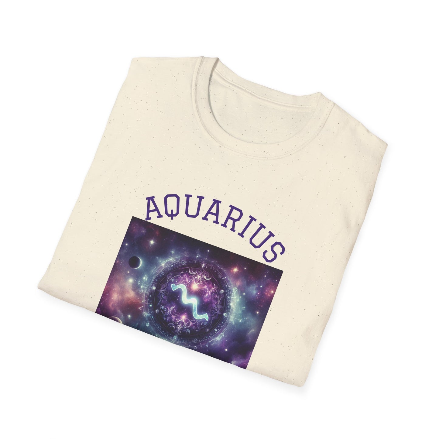 Aquarius Galaxy Softstyle T-Shirt | Unique Zodiac Astrology Tee, Great for Birthdays, Cosmic Lovers, and Astrology Enthusiasts