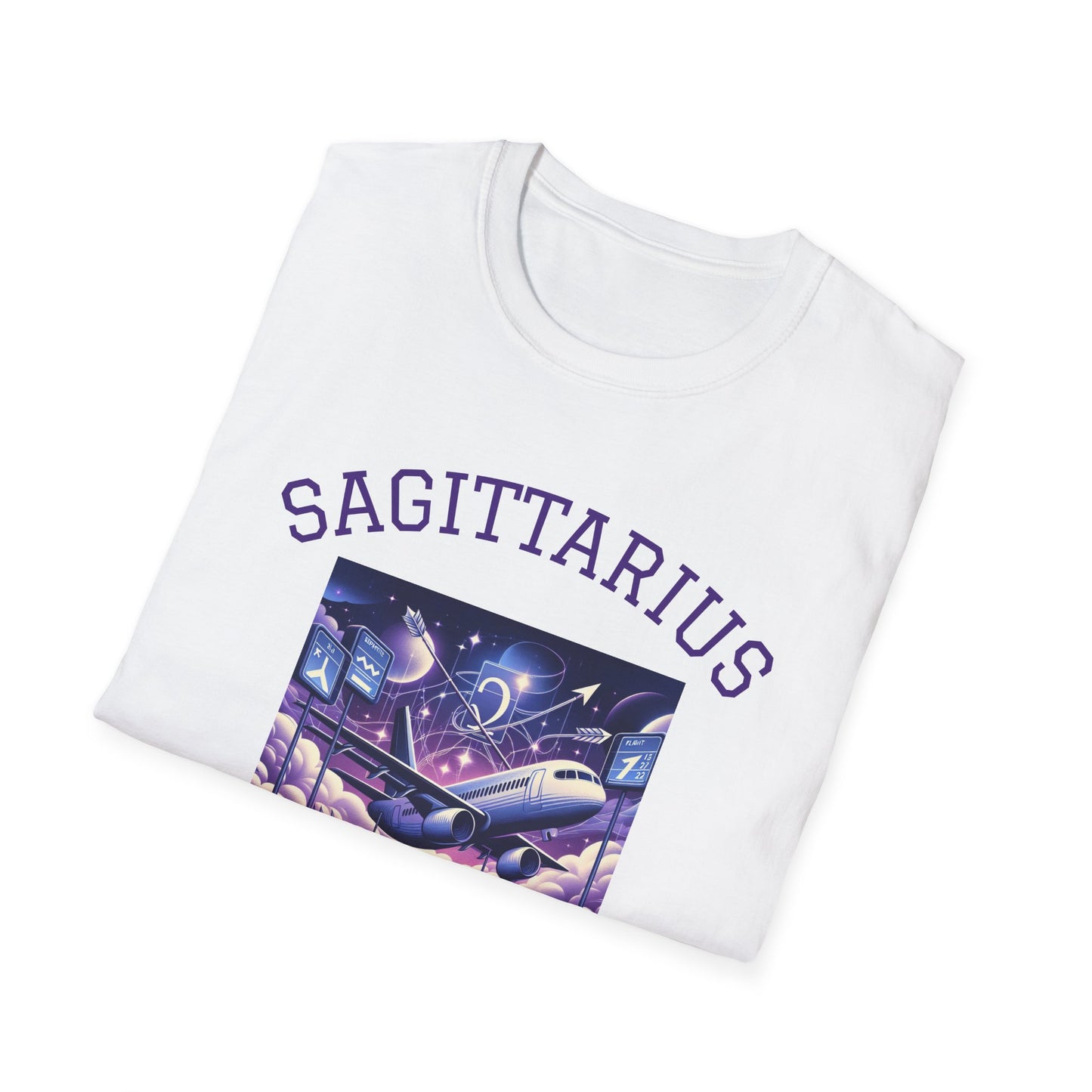 Sagittarius Graphic T-Shirt, Astrology Tee, Zodiac Shirt, Catch Flights Not Feelings, Unisex Horoscope Apparel, Gift for Sagittarius