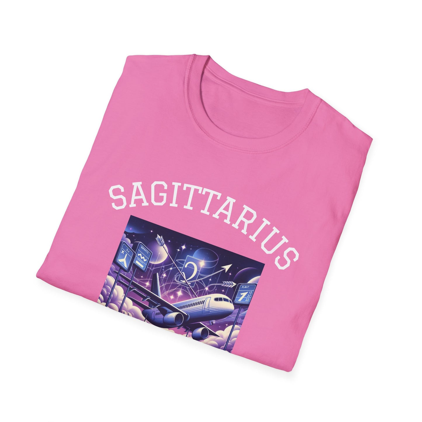 Sagittarius Graphic T-Shirt, Astrology Tee, Zodiac Shirt, Catch Flights Not Feelings, Unisex Horoscope Apparel, Gift for Sagittarius
