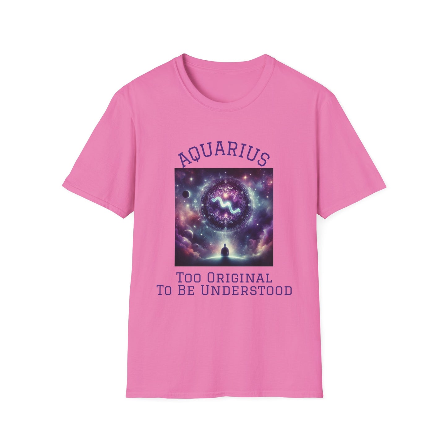 Aquarius Galaxy Softstyle T-Shirt | Unique Zodiac Astrology Tee, Great for Birthdays, Cosmic Lovers, and Astrology Enthusiasts
