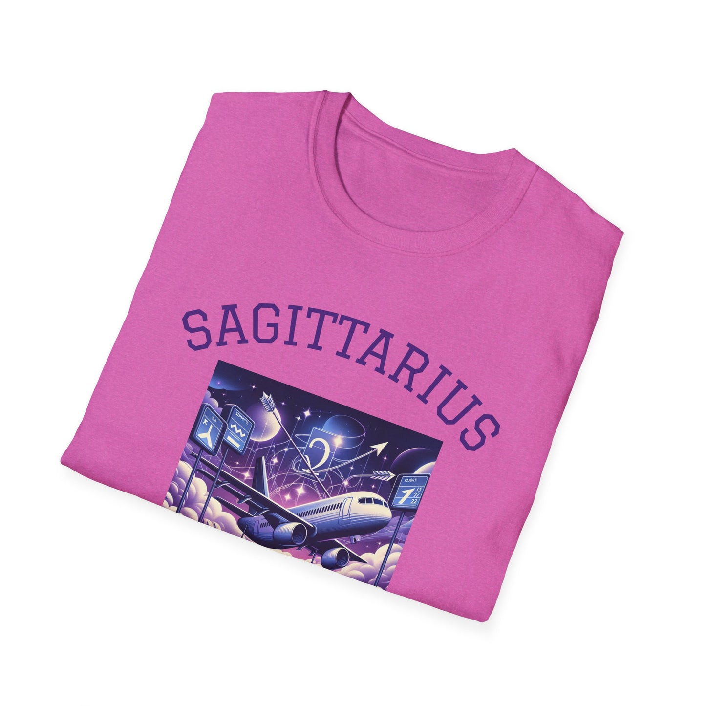 Sagittarius Graphic T-Shirt, Astrology Tee, Zodiac Shirt, Catch Flights Not Feelings, Unisex Horoscope Apparel, Gift for Sagittarius