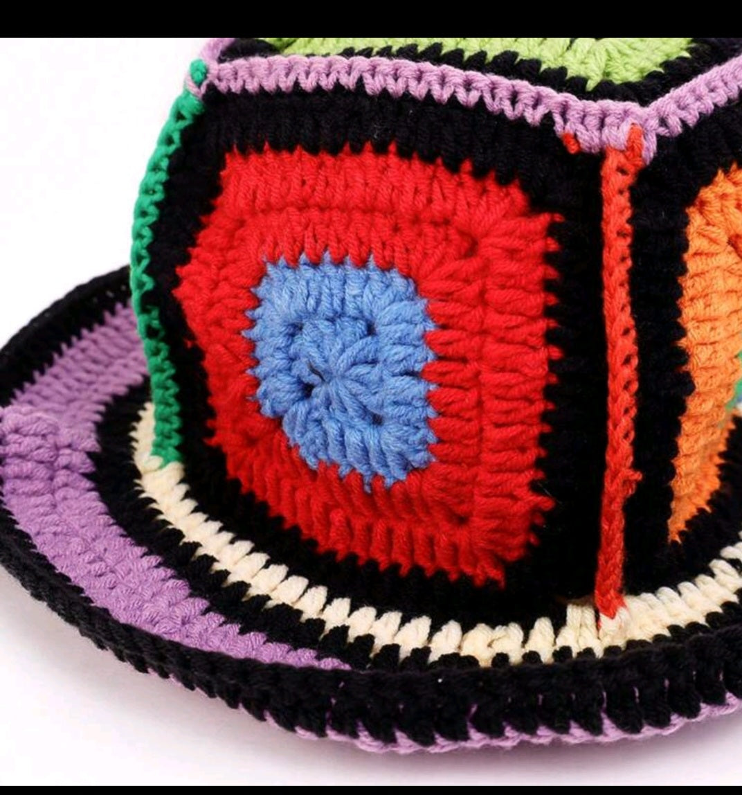 Multicolored Crochet Hat